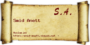 Smid Anett névjegykártya