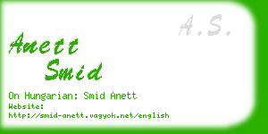 anett smid business card